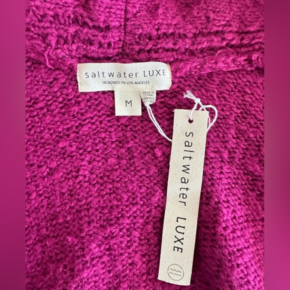 NWT Desreeny Pink Long Sweater Saltwater Luxe SZ Medium - Picture 9 of 9